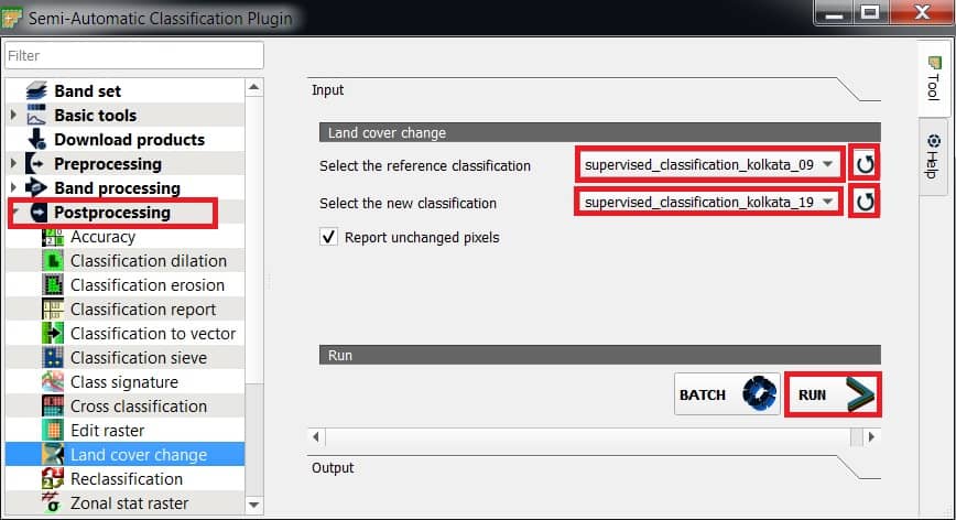 Perform Change Detection in QGIS