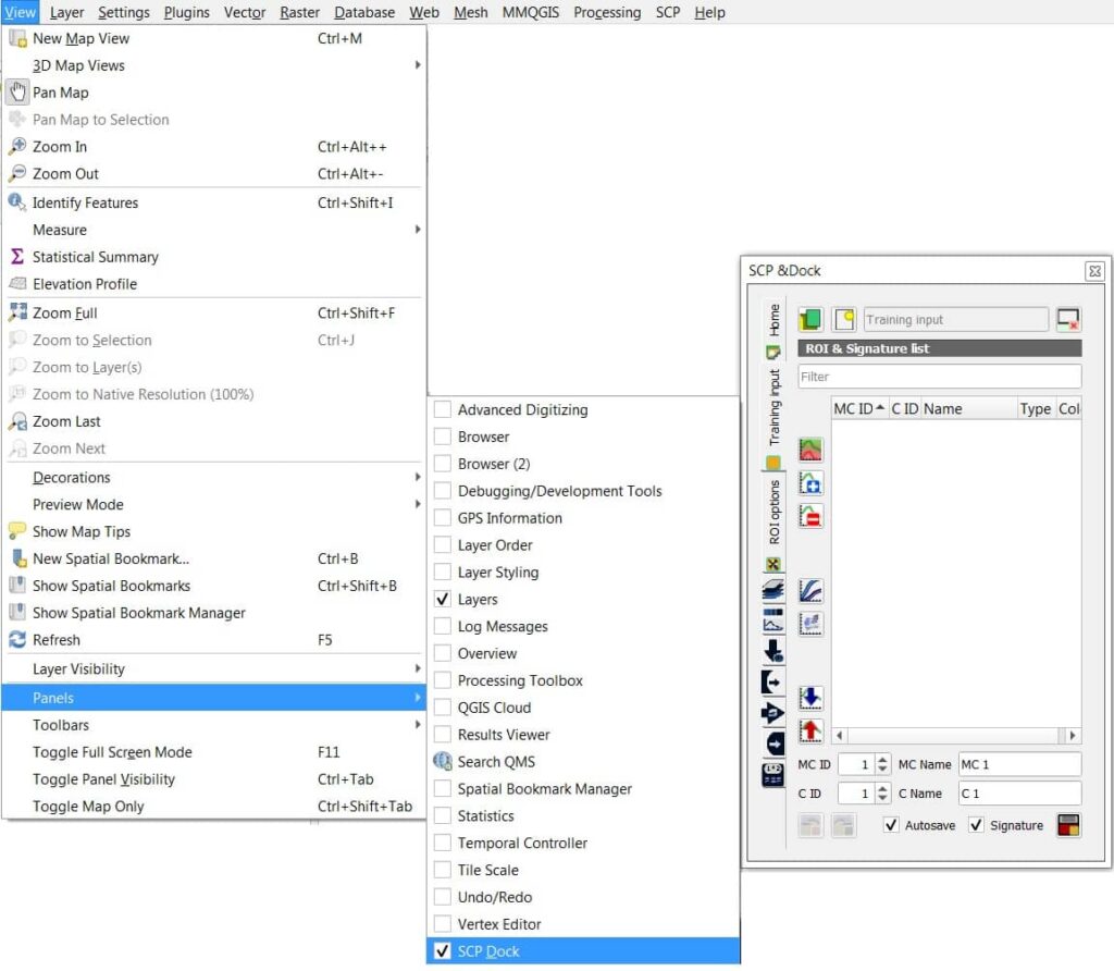 enable scp dock panel