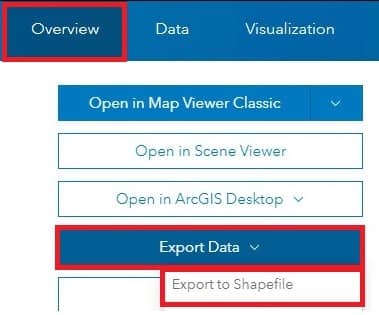 esri export to shapefile